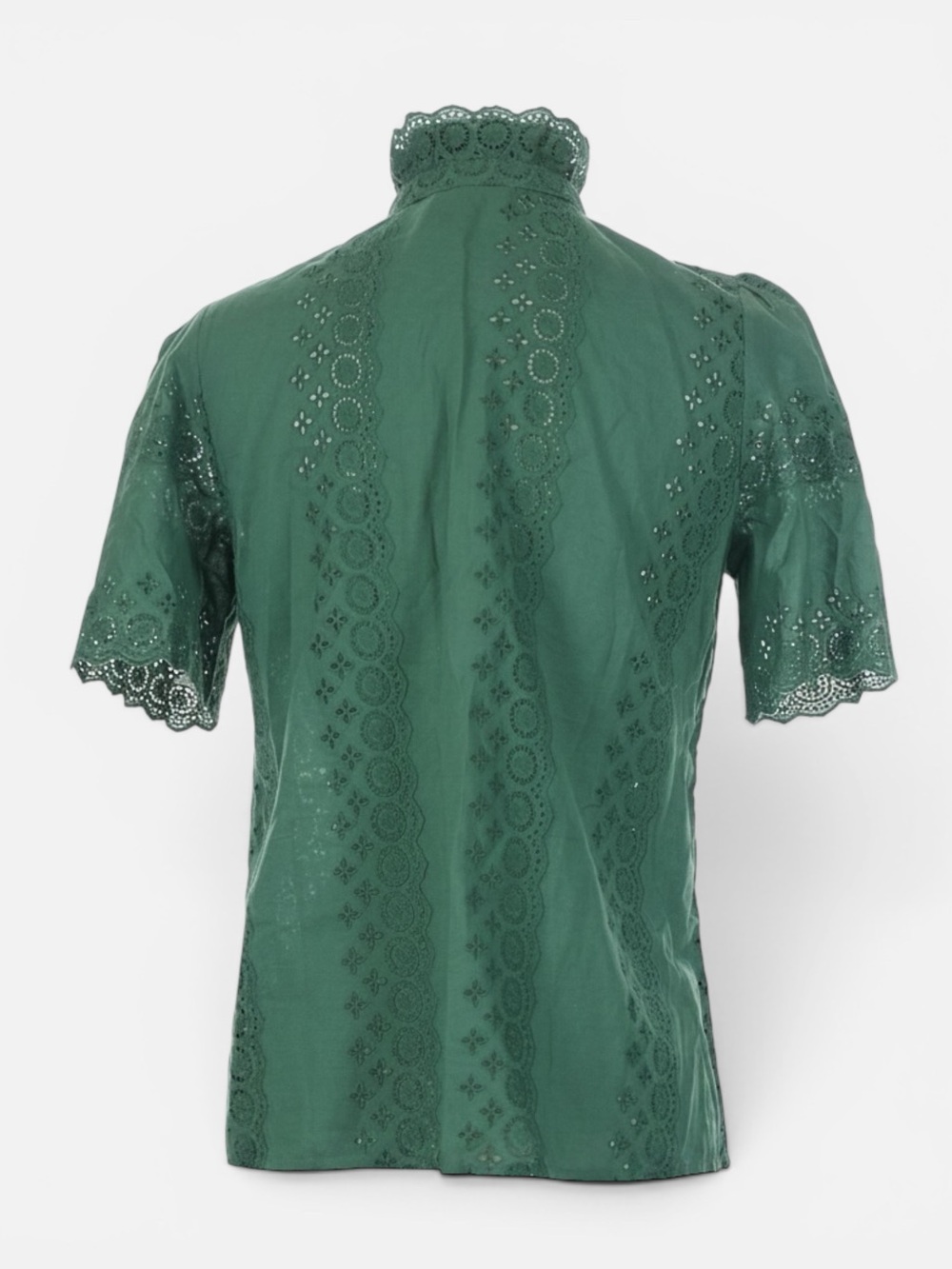 Sézane Dalhia Shirt in Bottle Green FR 36 / US 4 - Picture 5 of 11